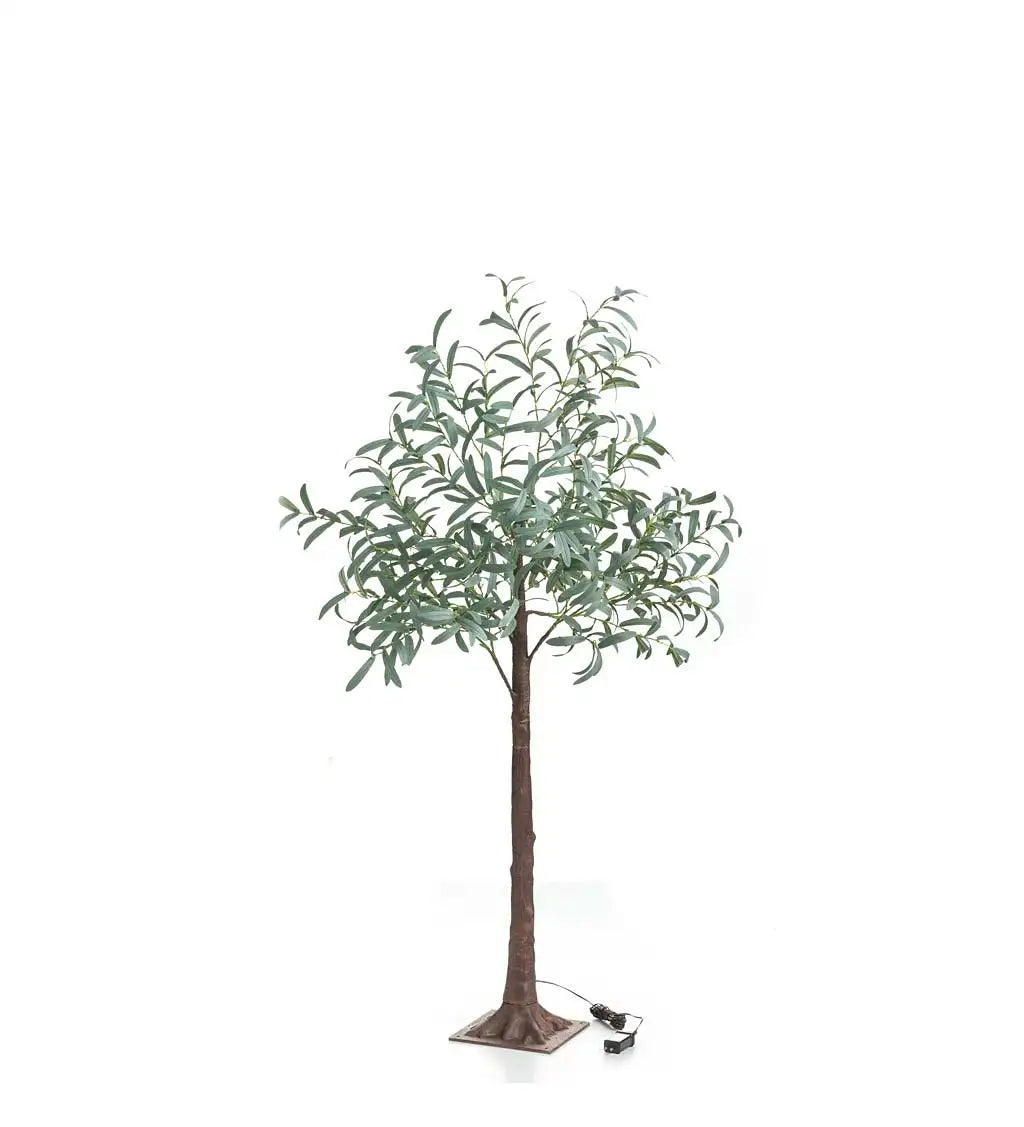 Small Lighted Faux Olive Tree