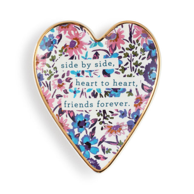 Friends Forever Art Heart Trinket Dish