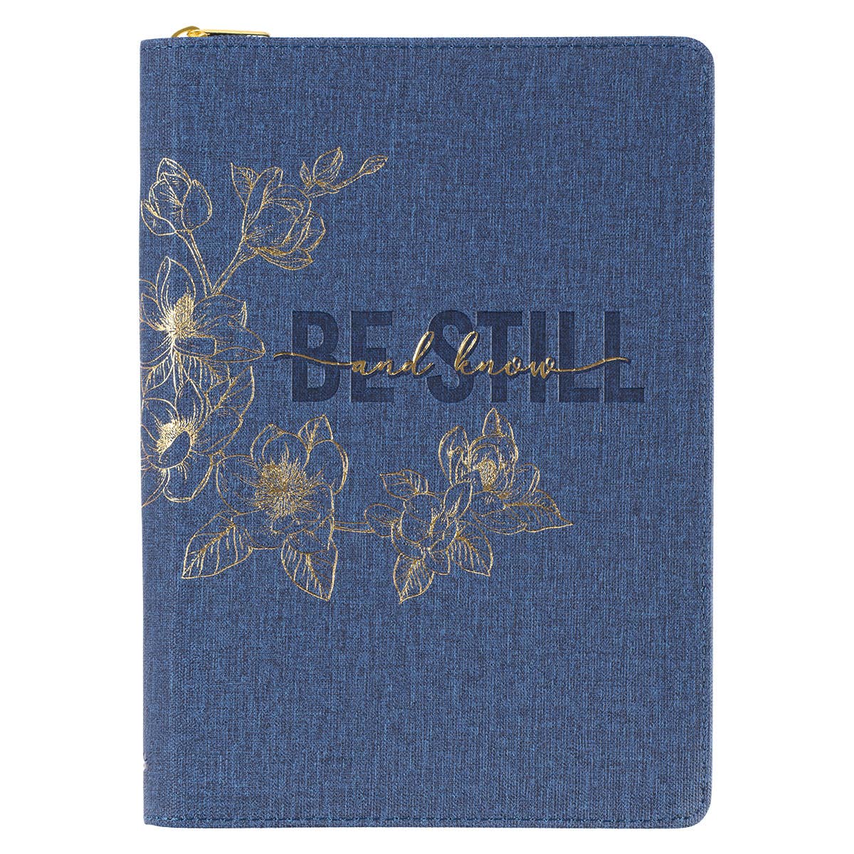 Be Still Blue Denim Faux Leather Journal