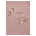 My Grace is Sufficient Pearlescent Dusty Rose Faux Leather Classic Journal