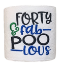 40 Years Old (Blue) Embroidered Toilet Paper