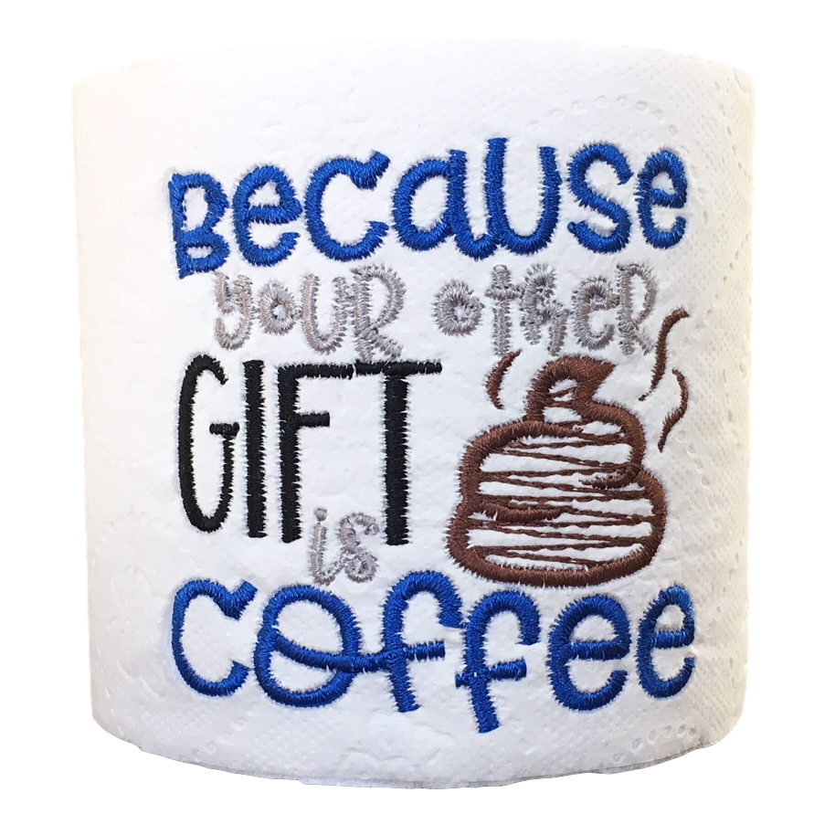 Coffee Embroidered Toilet Paper