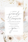 Great Friends Are Such a Treasure..Plaque