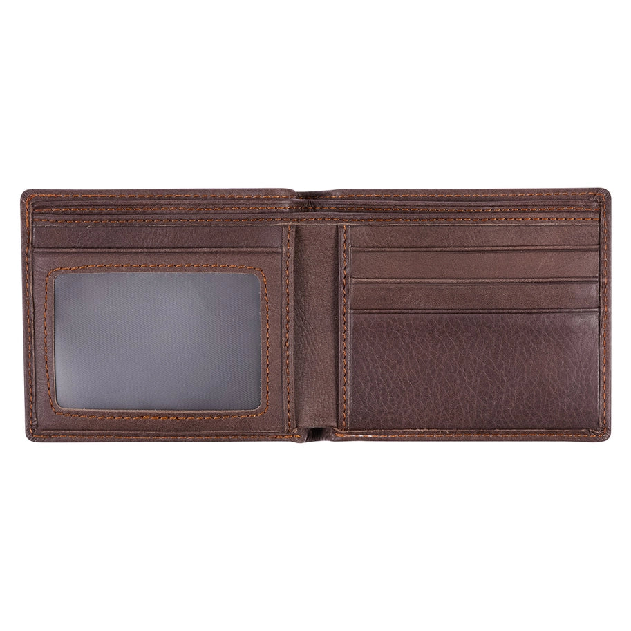 Wings Like Eagles Dark Brown Genuine Leather Wallet