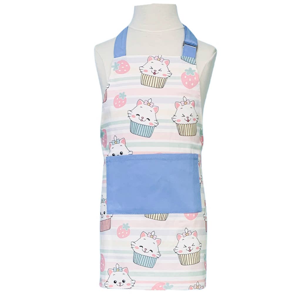 Summitbaking - Children's Apron- Kitty Cat Cupcakes