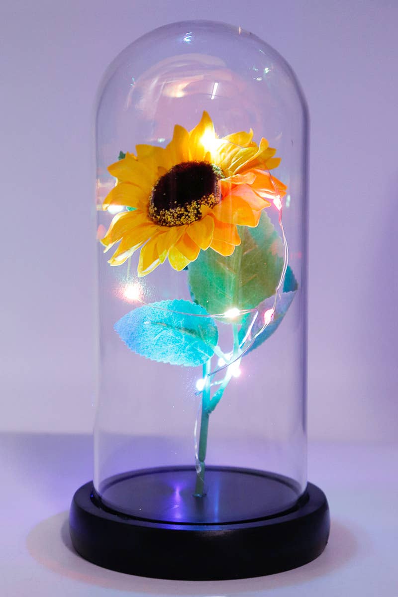 Sunflower Glass Dome LED Light