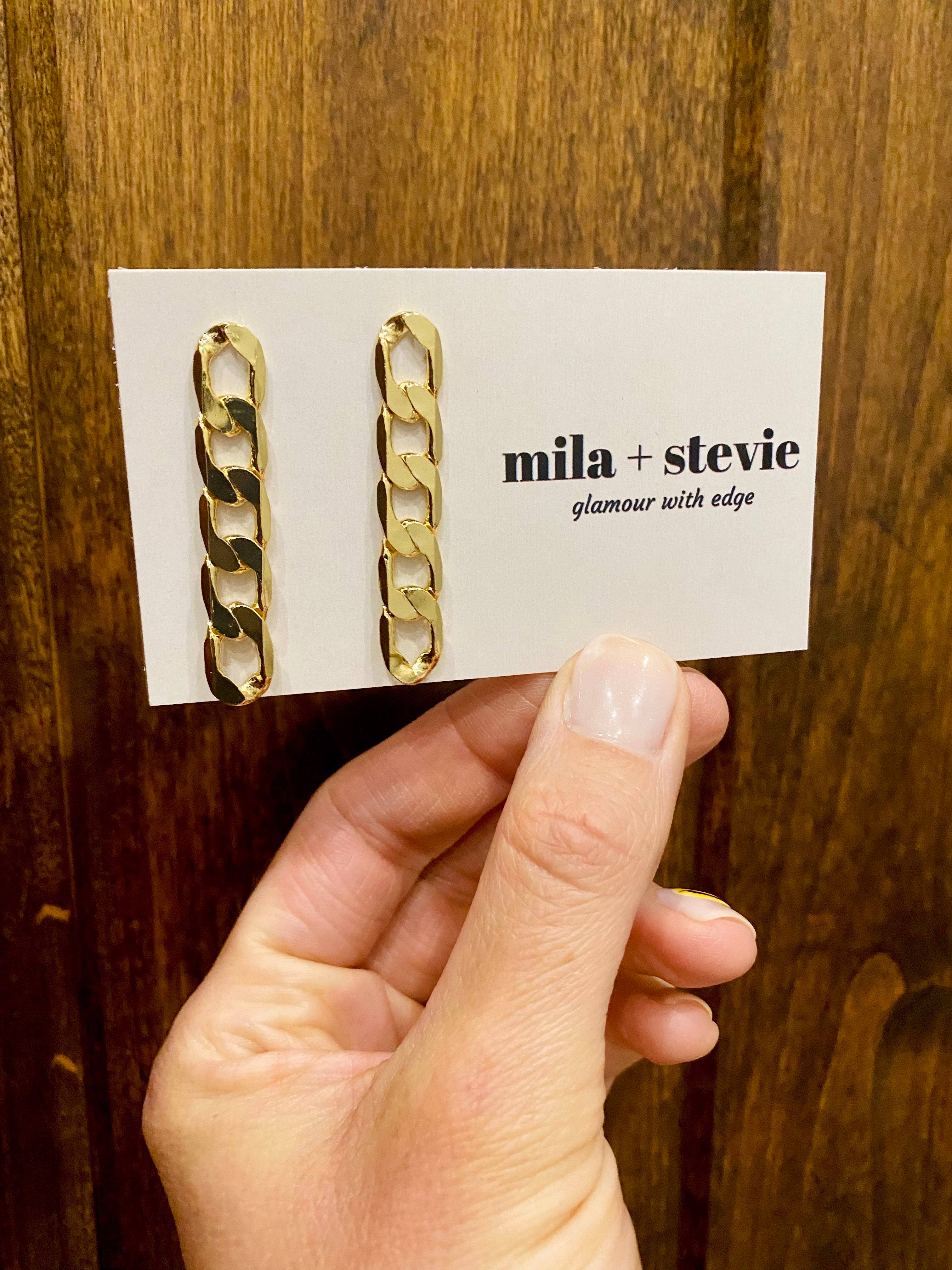 Cuban Chain Earrings