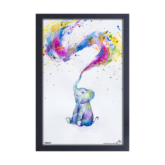 Elephant Paint Splash Framed Print