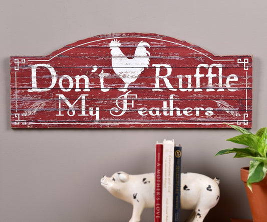 MDF Rooster & Sentiment Design Wall Plaque