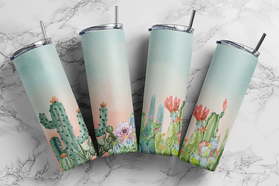 Cactus Scene Tumbler 20oz