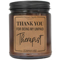 Thank You For Being My Unpaid Therapist Jar Candle