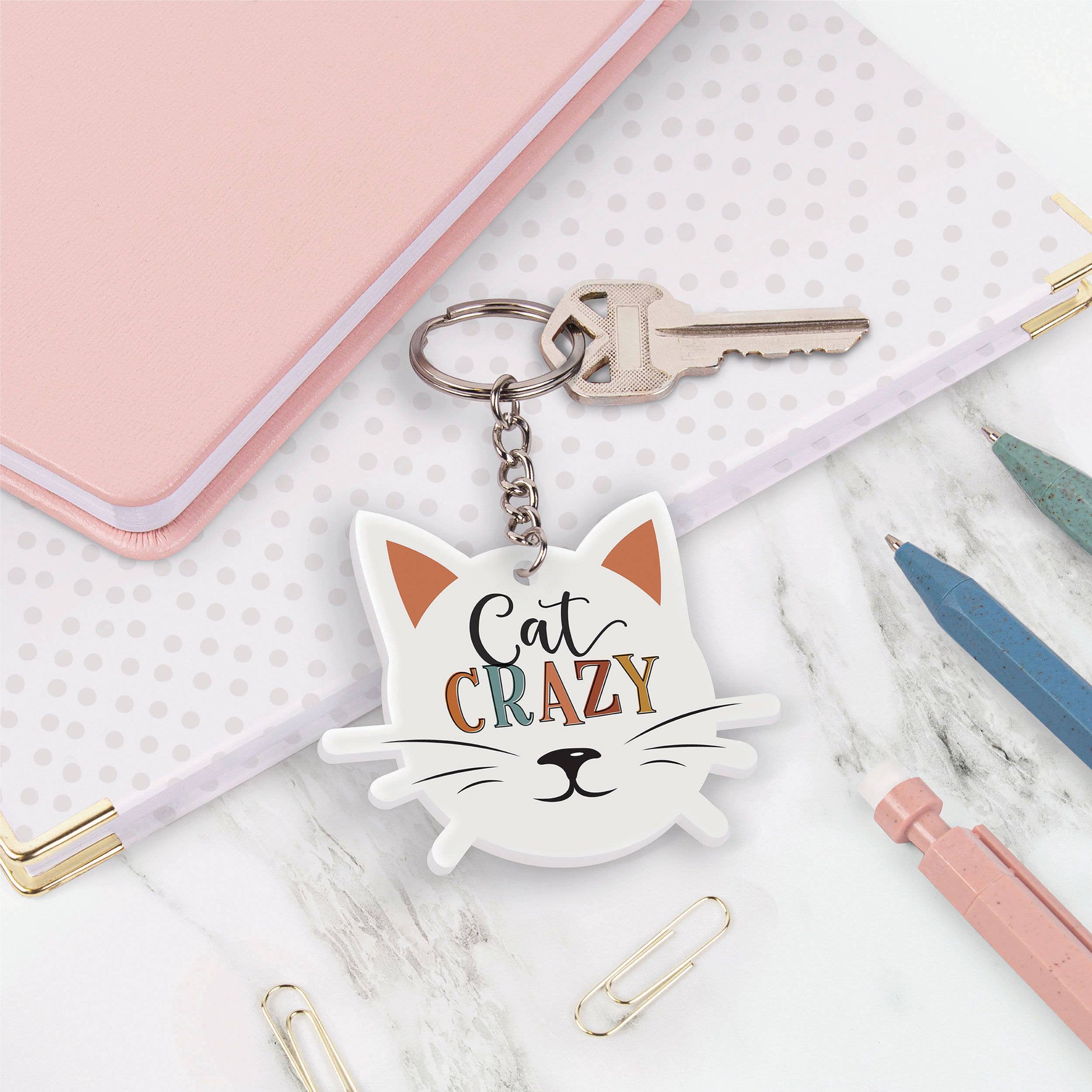 Cat Crazy Keychain