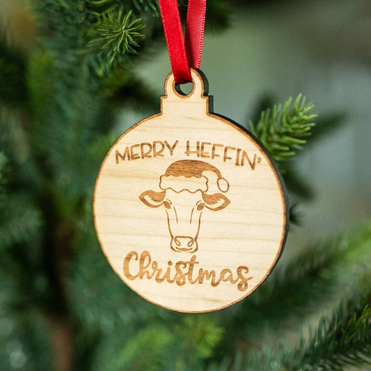 Merry Heffin' Christmas- Engraved Christmas Ornament