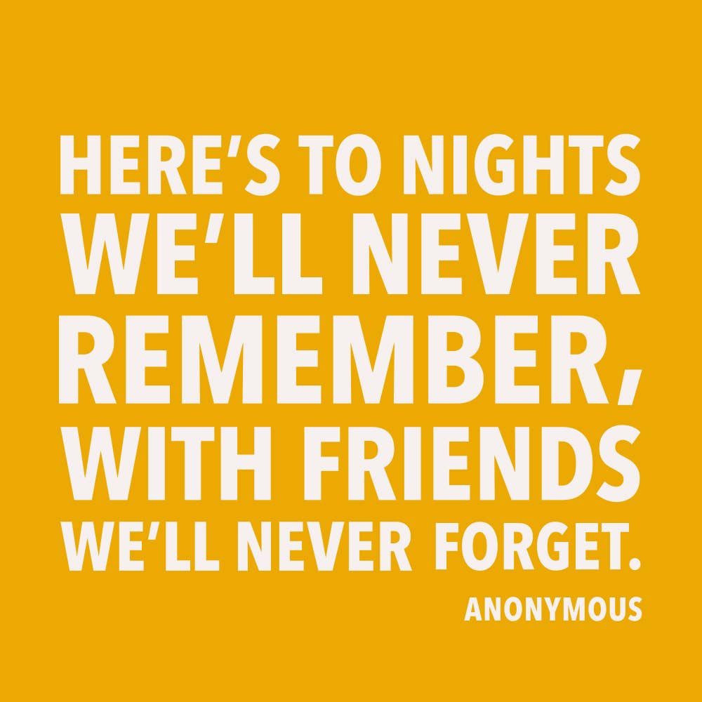 Here's to Nights We'll Never..Cocktail Napkins