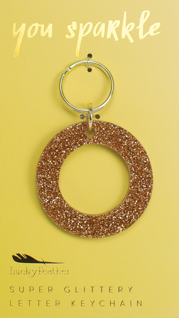 O Glitter Keychain