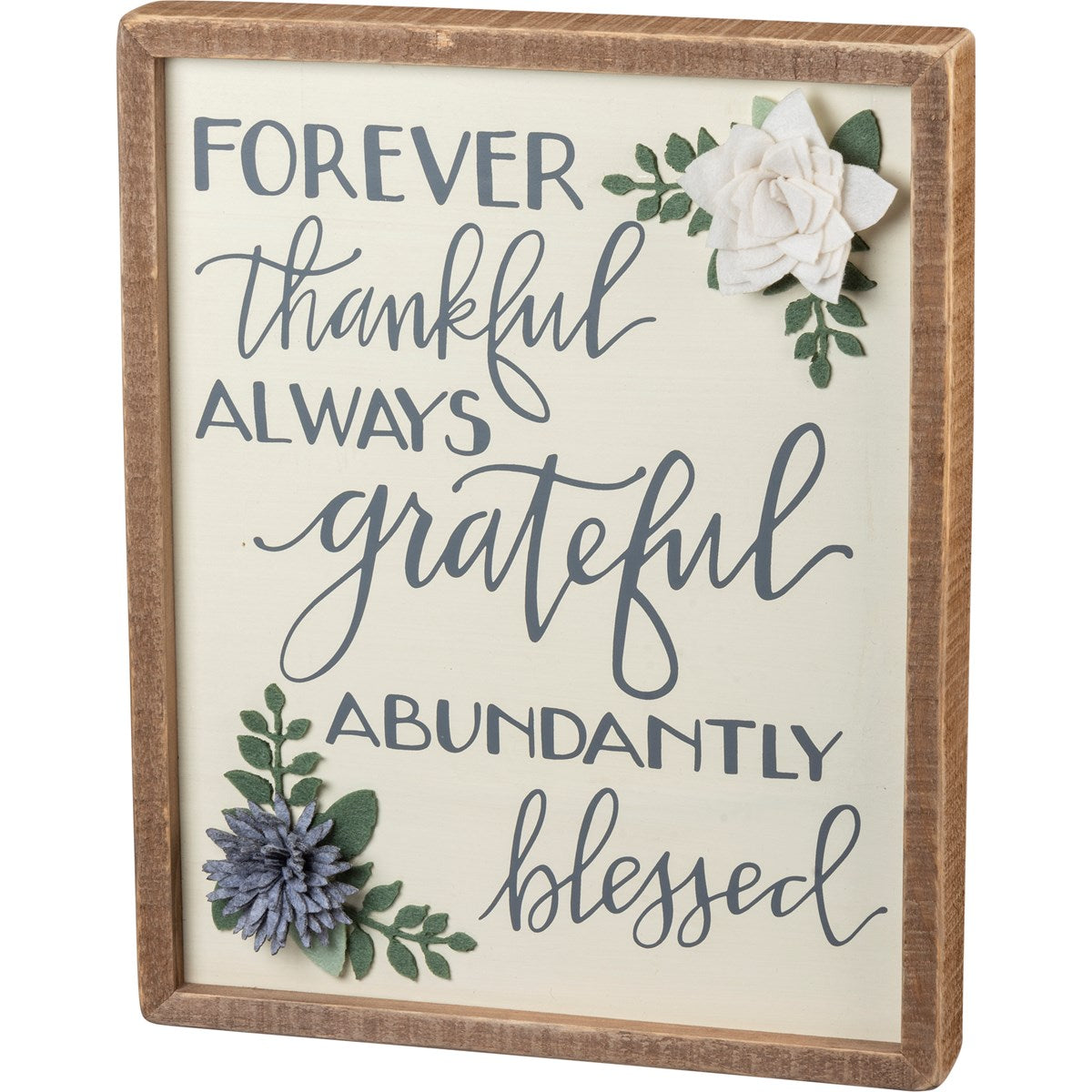 Inset Box Sign - Forever Thankful