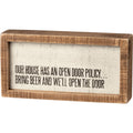 Inset Box Sign - Bring Beer We'll Open The Door