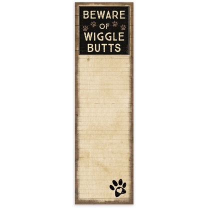 Beware of Wigglebutts List Notepad