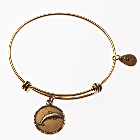 Dolphin Expandable Bangle Charm Bracelet