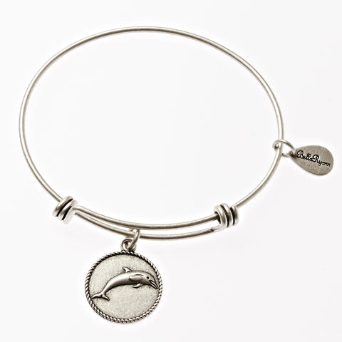 Dolphin Expandable Bangle Charm Bracelet