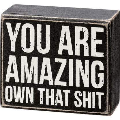 You Are Amazing Box Sign