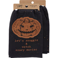 Snuggle Watch Scary Movies Kitchen Towel