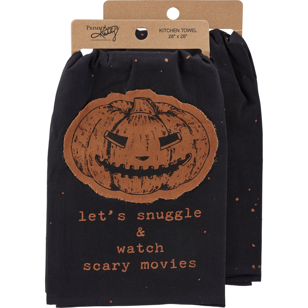Snuggle Watch Scary Movies Kitchen Towel
