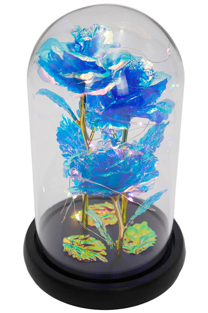 Blue Triple Galaxy Rose Dome LED