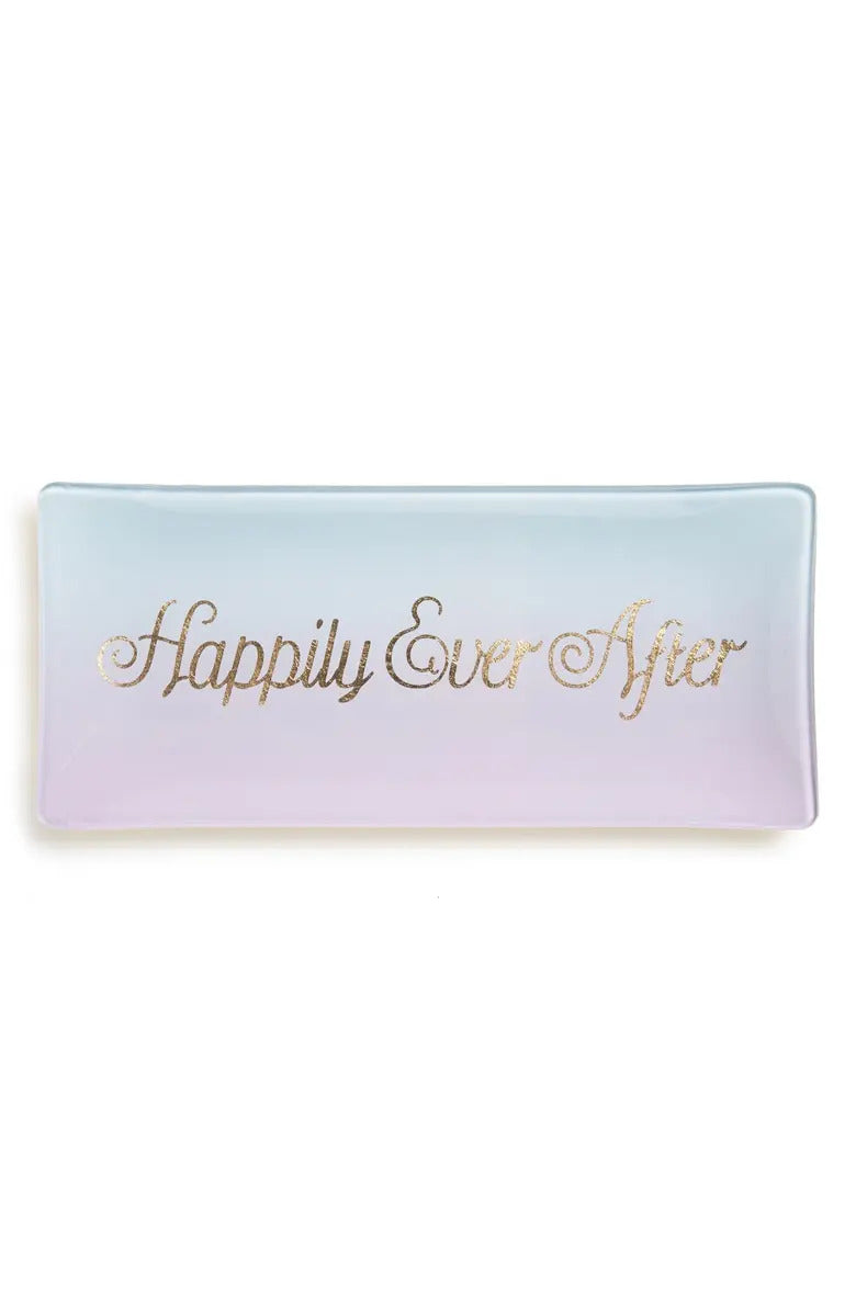 Happily Ever After Glass Trinket Tray