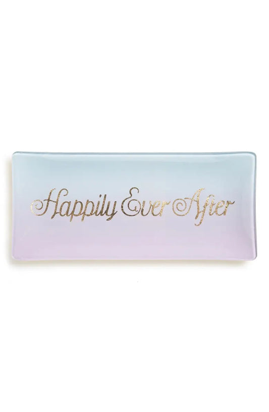 Happily Ever After Glass Trinket Tray