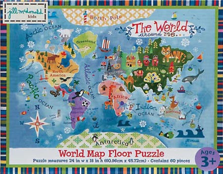 World Map Floor 60 piece Jigsaw Puzzle