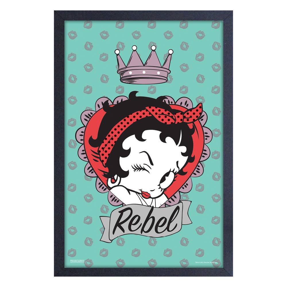 Betty Boop Rebel Framed Print