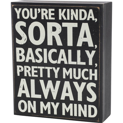 Love You More Box Sign Candle Set Primitives by Kathy