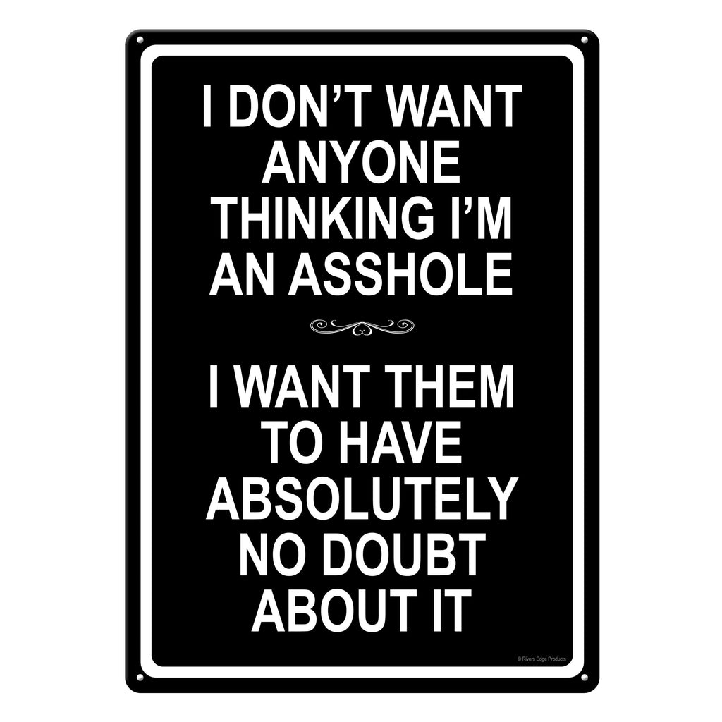 A-hole Metal Tin Sign