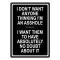 A-hole Metal Tin Sign