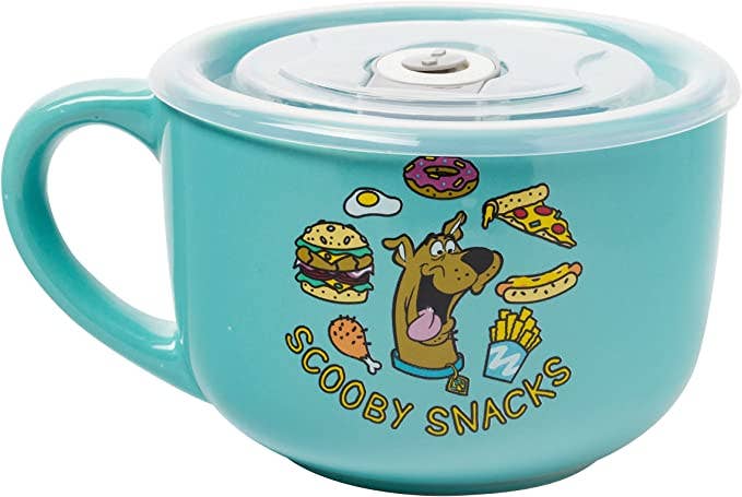 Scooby Doo Ceramic Soup Mug w Vented Plastic Lid