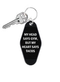 My Head Says Gym..Keychain
