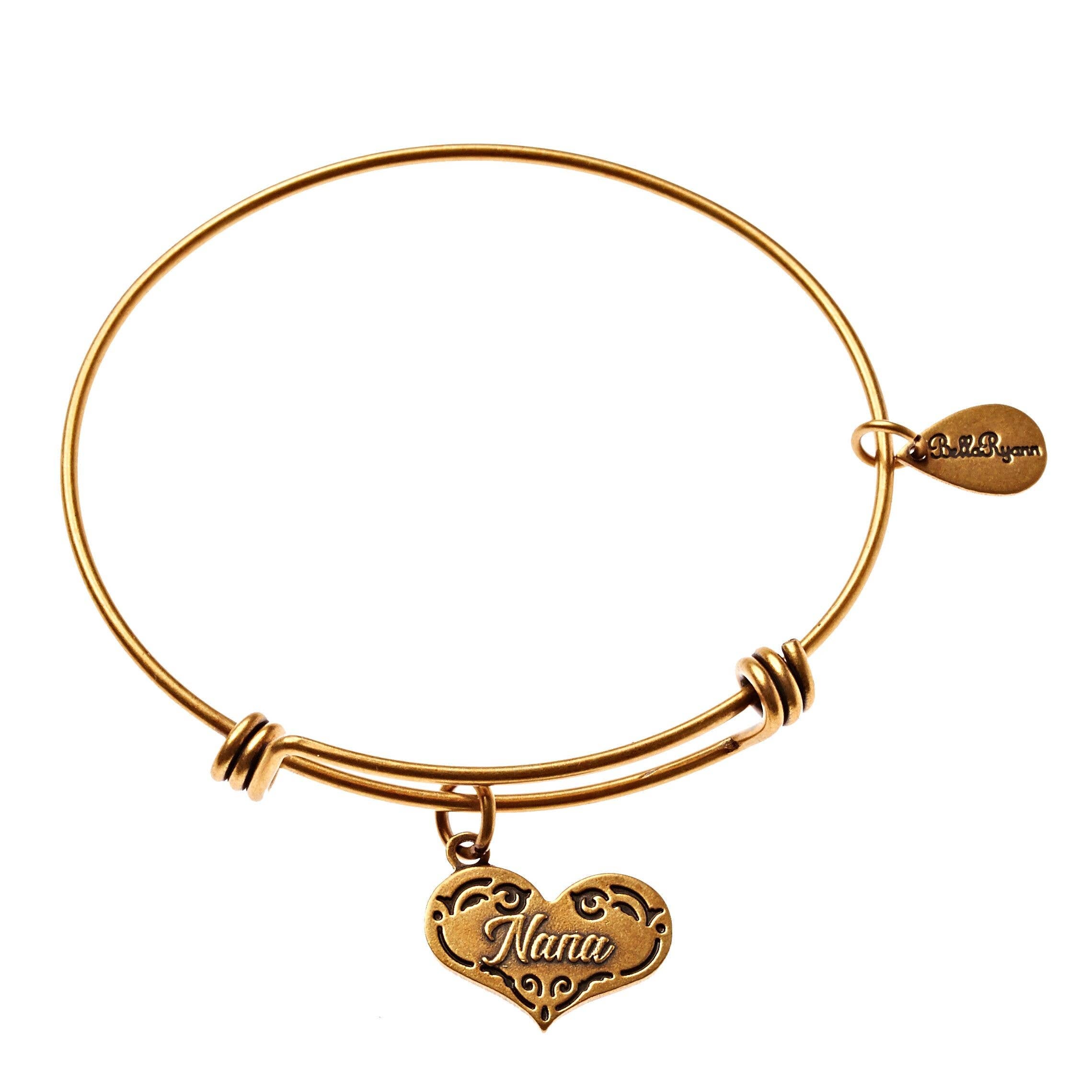 Nana Gold Expandable Bangle Charm Bracelet