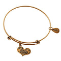 Sister Gold Expandable Bangle Charm Bracelet