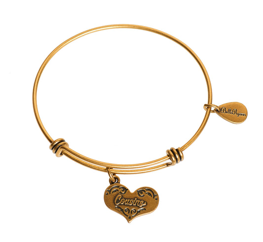 Cousins Gold Expandable Bangle Charm Bracelet