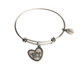 Best Friends Forever Silver Expandable Bangle Charm Bracelet