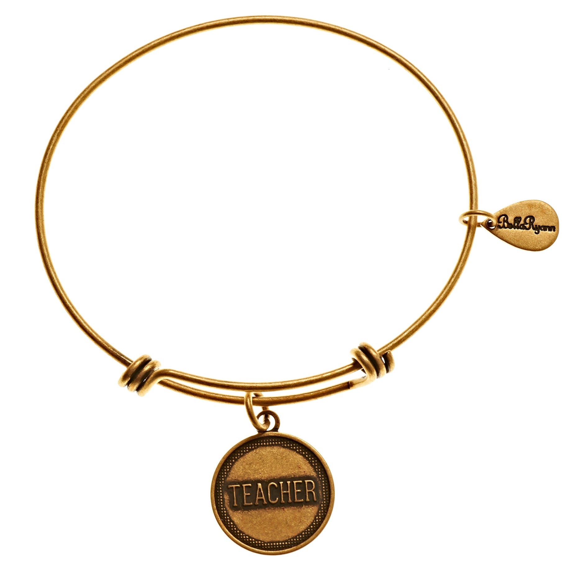 Teacher Expandable Bangle Charm Bracelet