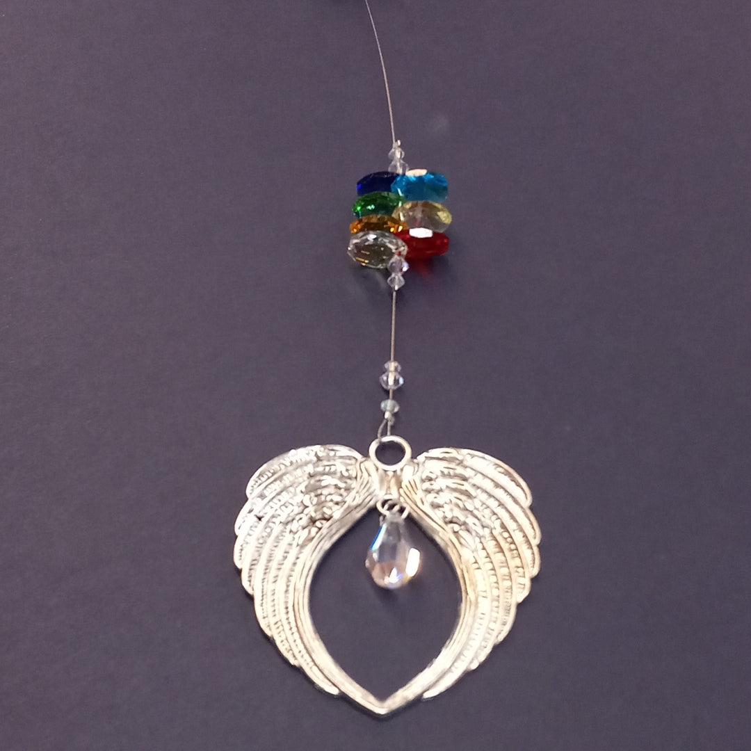 Crystal Angel Wings Suncatcher