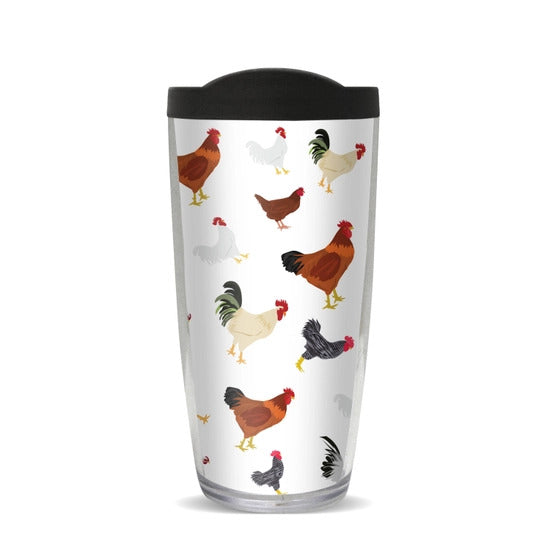 Chicken Tumbler w/ Black Lid