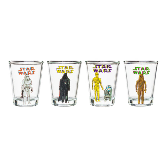 Star Wars Character Doodles 4pc. Mini Glass Set