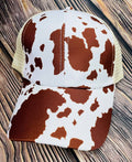 RCA Wholesale - Cow Print Brown Print Criss Cross Hat