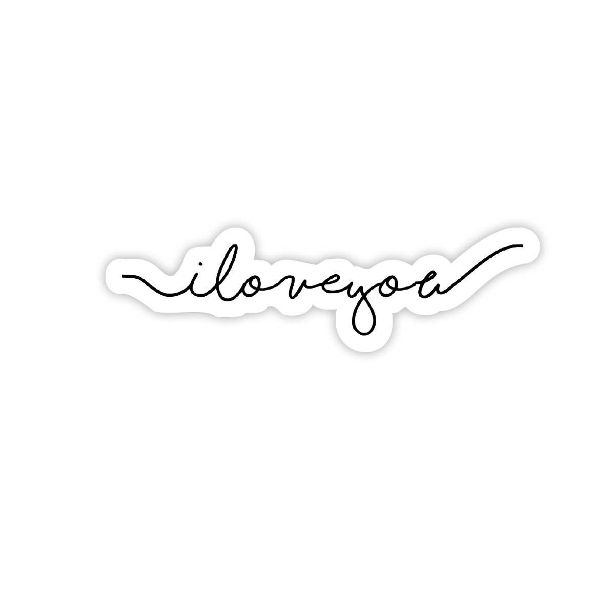 I Love You Cursive Script Sticker