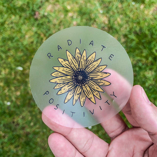 Radiate Positivity Sunflower Sticker