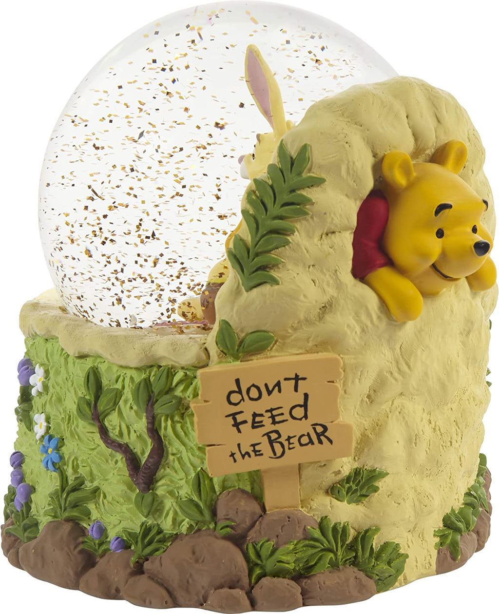 Don't Feed the Bear Disney Precious Moments Snow/Waterglobe Musical
