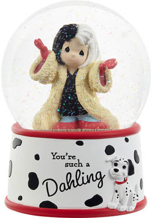 Precious Moments "You're Such A Dahling" Disney Cruella De Vil Musical Snow Globe